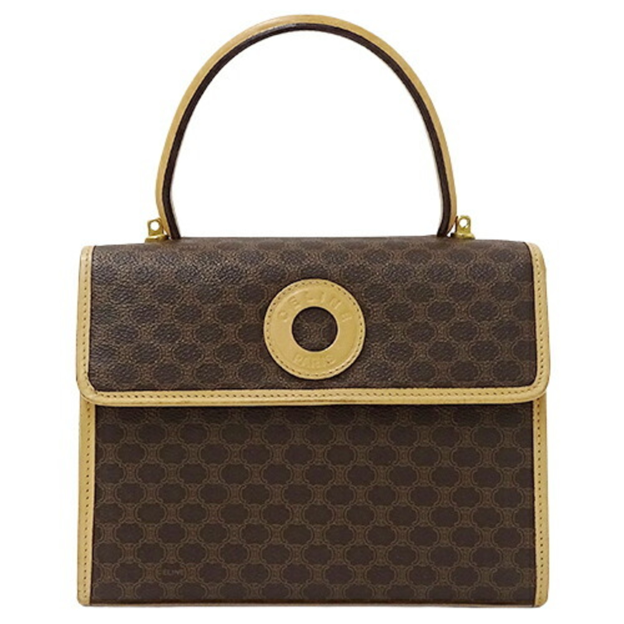 Celine Bag Ladies Handbag Macadam Circle Brown